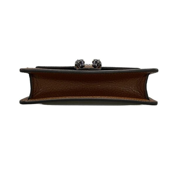 Auth GUCCI Dionysus/GG 476432 Navy Brown Denim Leather Shoulder Bag - Picture 6 of 15